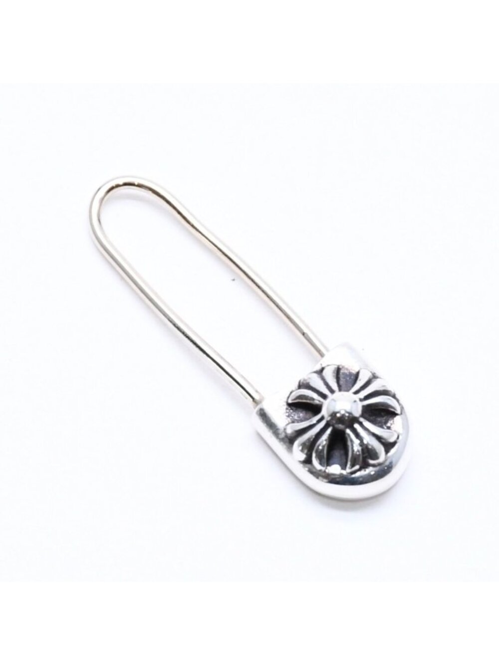 Chrome Hearts Safety Pin CH Plus SM ER CH Pin Small Earrings 925